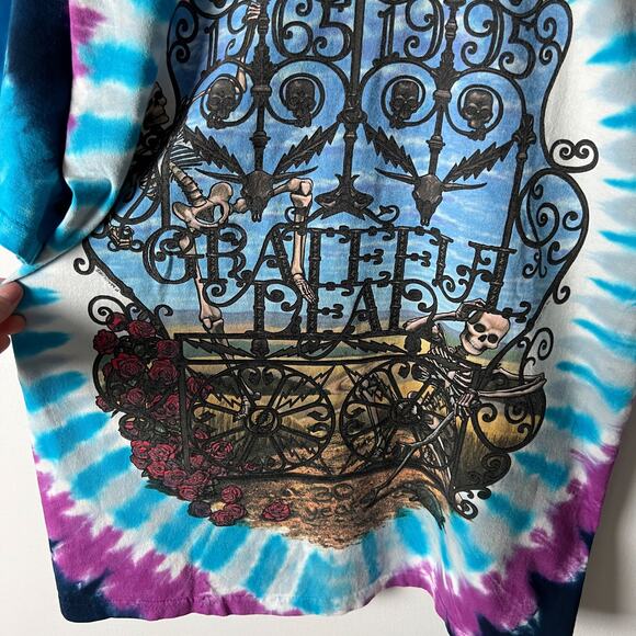vintage 1995 the grateful dead tie dye 30 years liquid blue t shirt - Picture 5 of 10